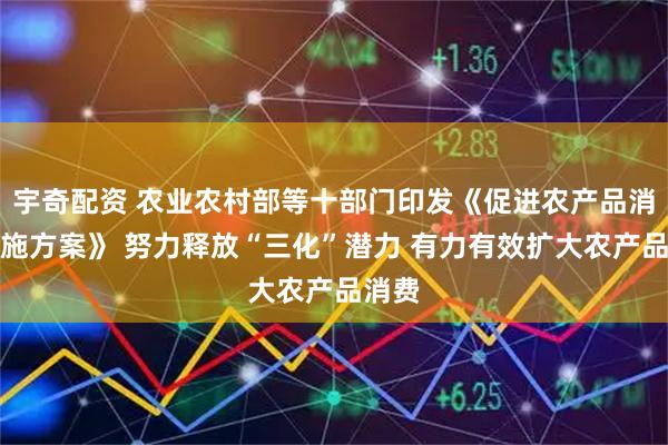 宇奇配资 农业农村部等十部门印发《促进农产品消费实施方案》 努力释放“三化”潜力 有力有效扩大农产品消费