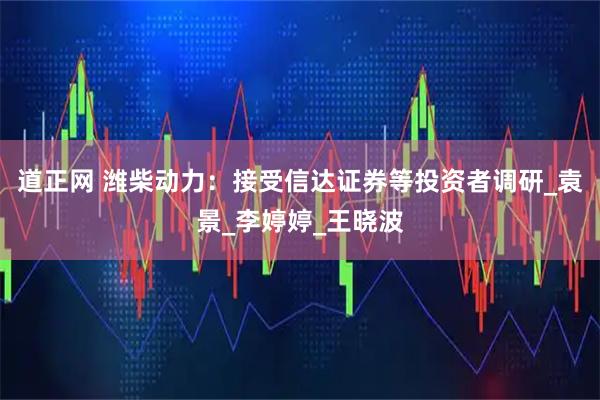 道正网 潍柴动力：接受信达证券等投资者调研_袁景_李婷婷_王晓波